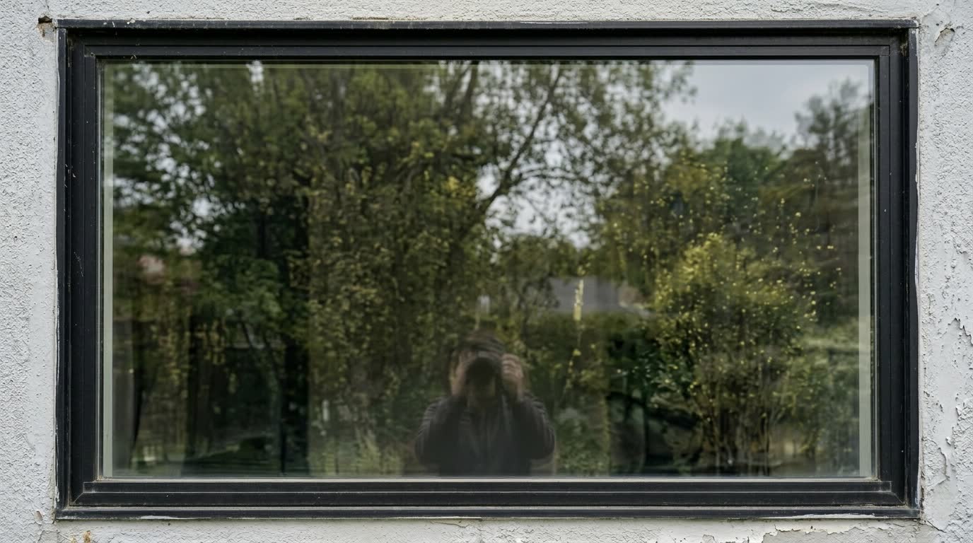 Nachher – Fenster vorher mit Wasserschlieren, nachher streifenfrei gereinigt