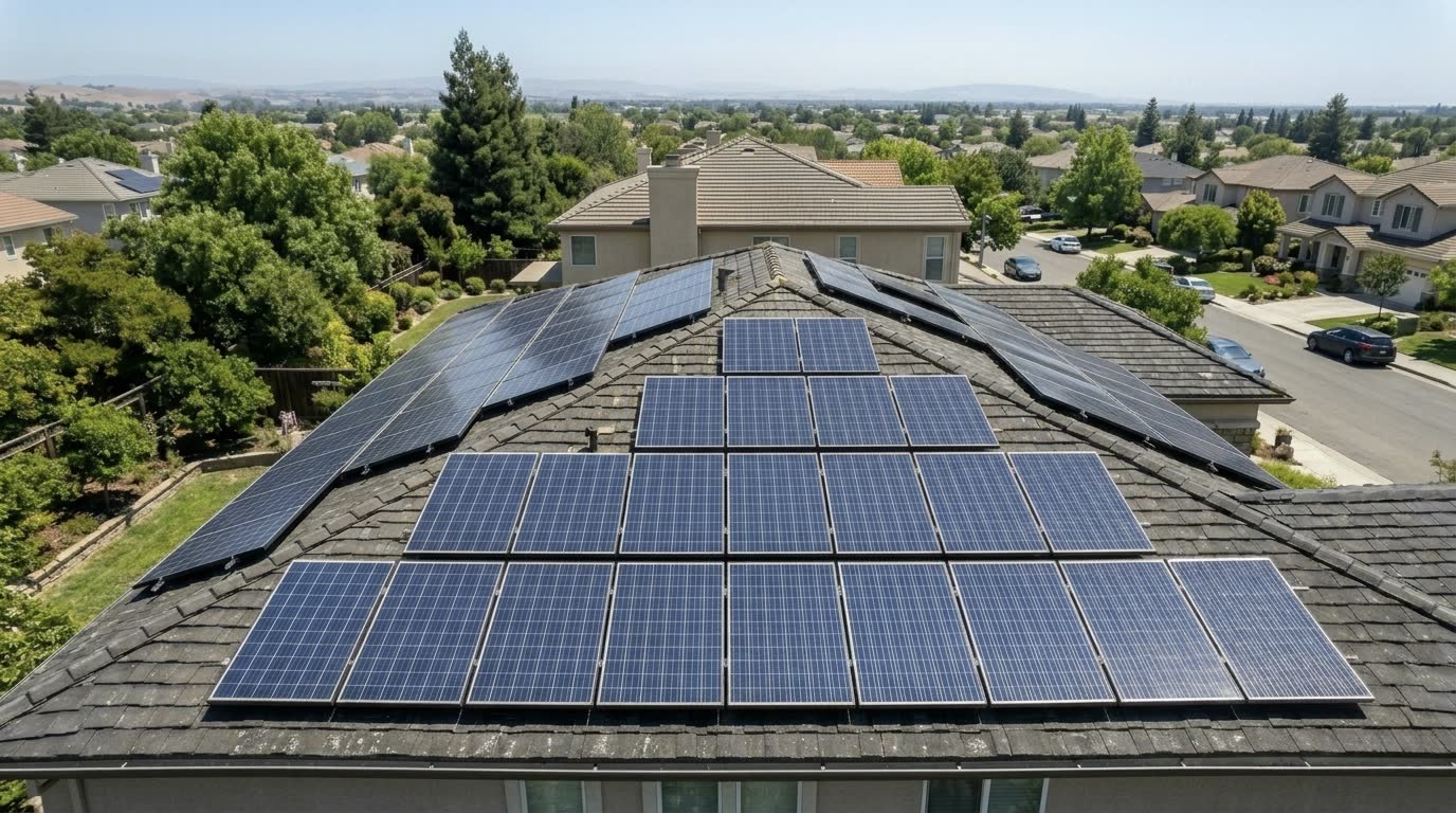 Nachher – Solar-Module vorher verschmutzt mit Flechten und Vogelkot, nachher fachgerecht gereinigt